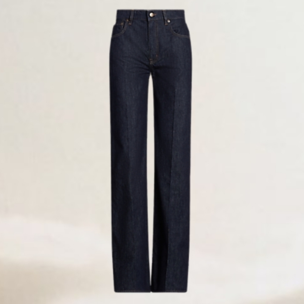 RALPH LAUREN BLACK LABEL mid rise wide leg jean - size 16